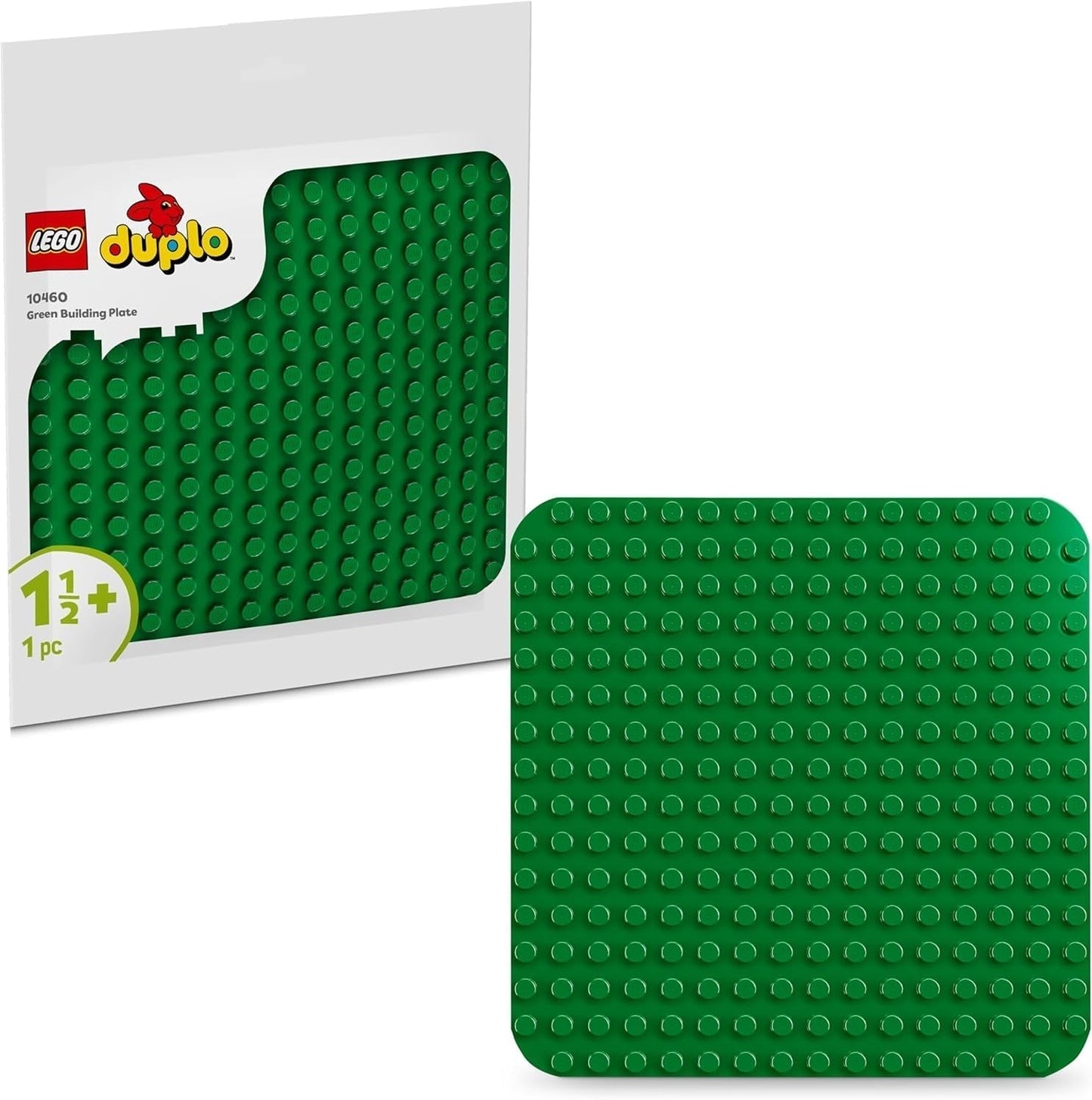 LEGO DUPLO stavební deska v zelené barvě, Stavebnice pro batolata od 18 měsíců, Pro vystavení modelů, Umožňuje předškolákům kreativně stavět a hrát si nápaditě, Vzdělávací hračka 10460 Stavebnice Besuche den LEGO-Store Výchozí název