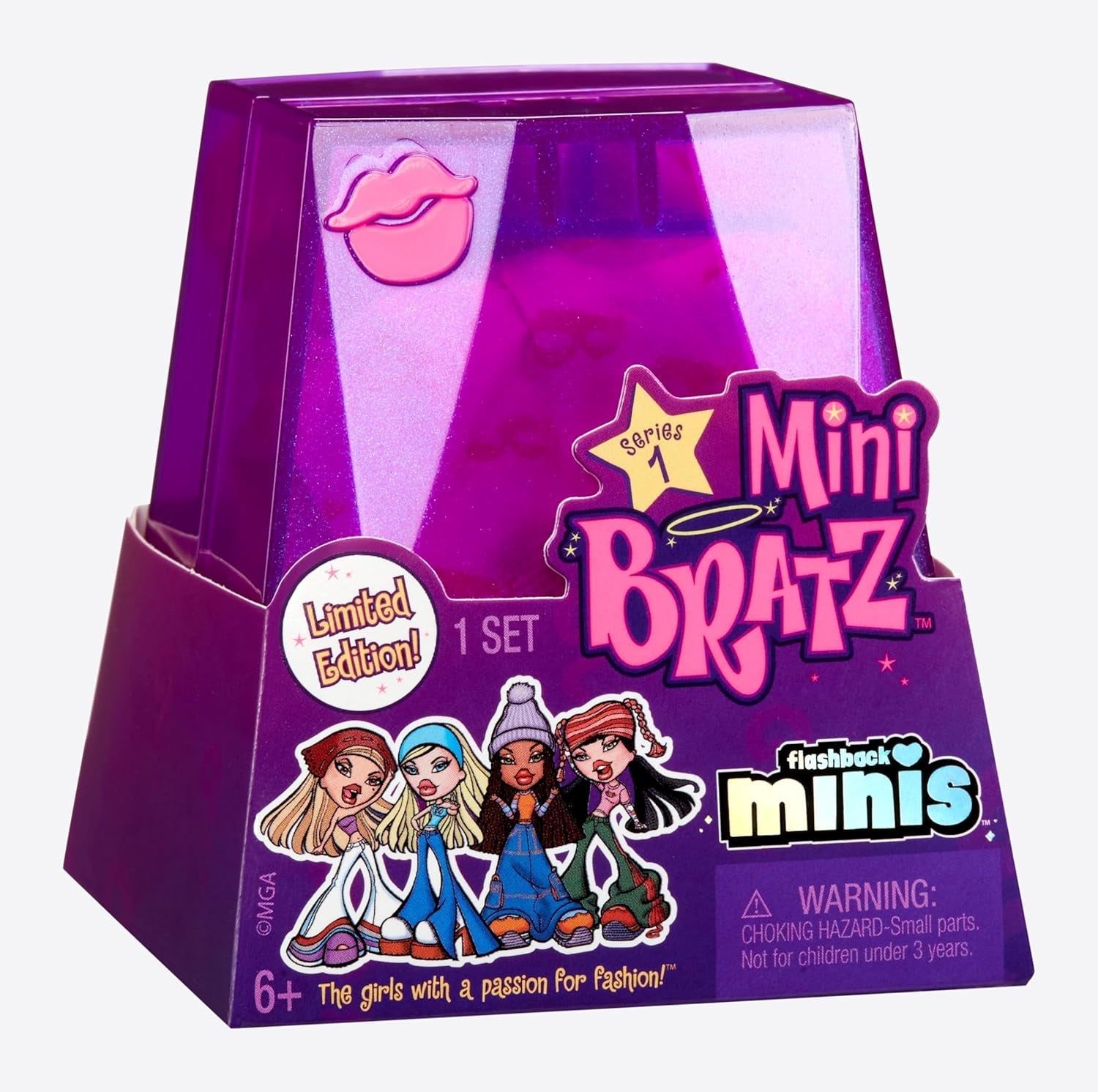 Limitovaná edice panenek Bratz Miniverse MGA Y2K Nostalgia Flashback Minis – BALENÍ PŘEKVAPENÍ – 2 mini panenky Bratz a vitrína – skvělý dárek pro děti a sběratele 6+