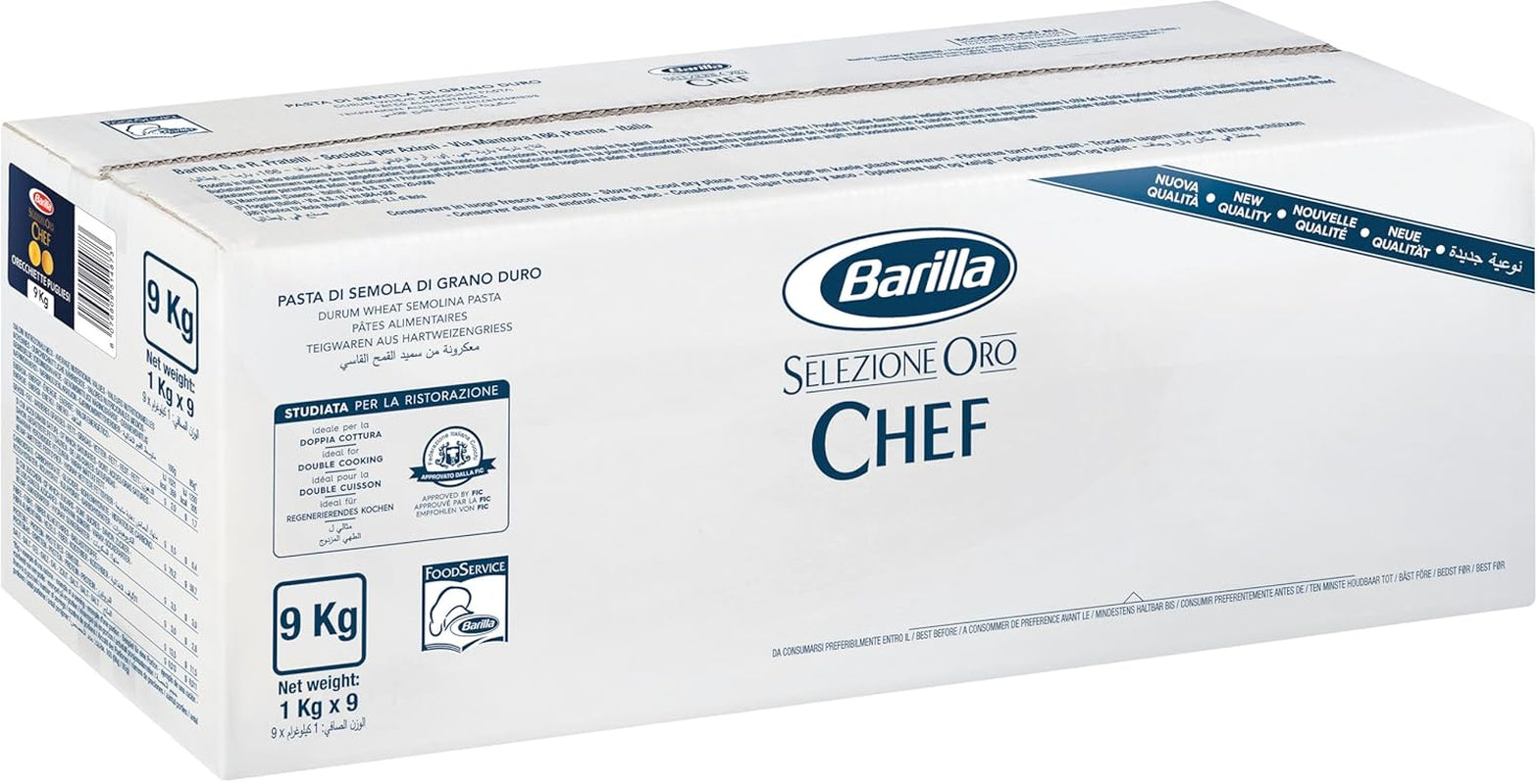 Barilla Selezione Oro Chef Orecchiette Pugliesi, balení 9 ks (9 x 1 kg)