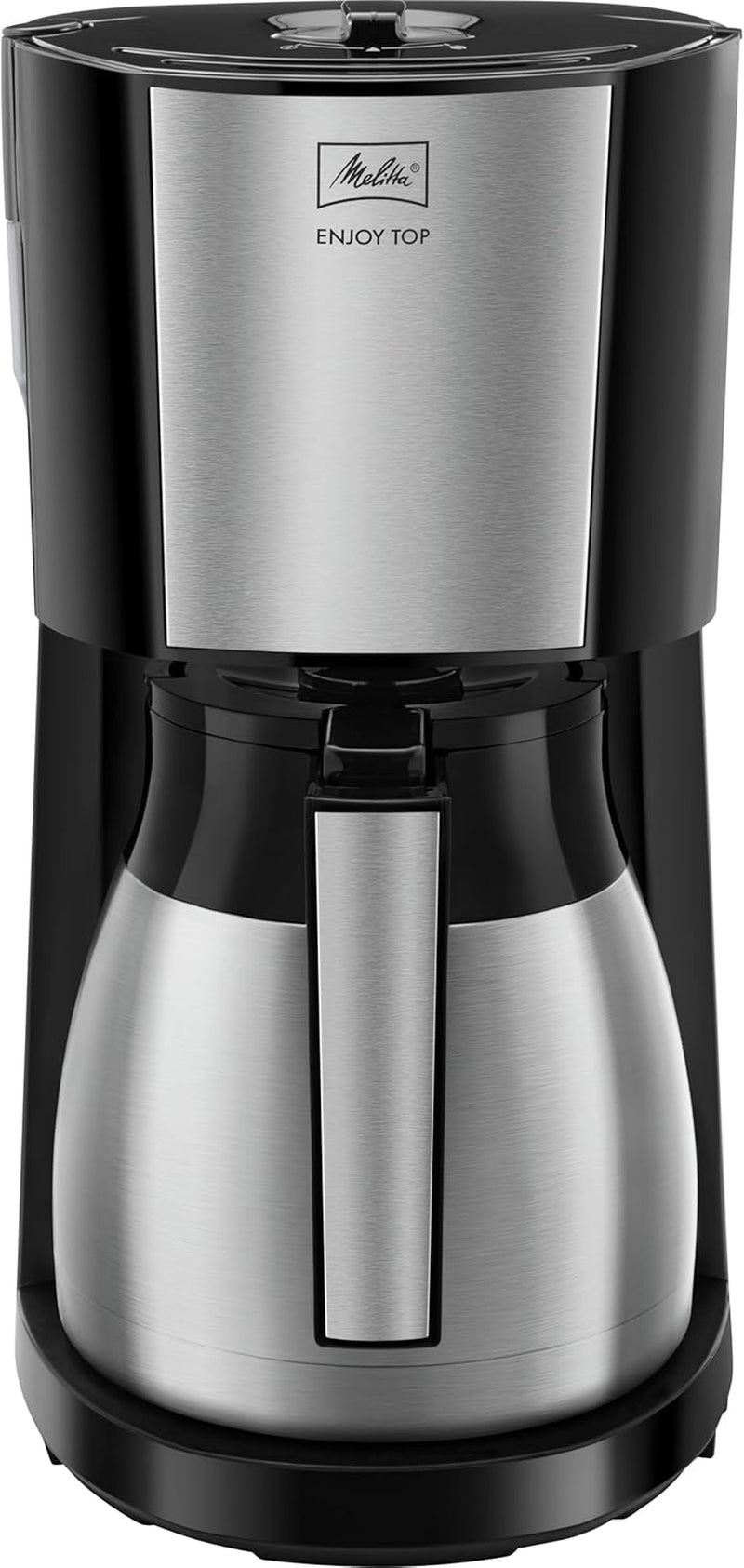 Melitta Enjoy Top Therm - Espresso kávovar s filtrem a termokonvicí z nerezové oceli, pro až 10 šálků kávy, černá/nerezová ocel