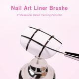 Sularpek Nail Art Liner Pinsel, 5 Stück Profi Detail Fine Nails štětec na gelové nehty, Nagel Pinsel Dünn Für Beauty Frauen Nagelstudio (5 Größen, Rosa)