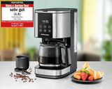 Espresso s filtrem Rommelsbacher FKM 1000 - nádržka na vodu 1,5 litru na 12 šálků kávy, skleněná karafa, odložený start, funkce udržování teploty, funkce aroma, odnímatelný držák filtru 1x4