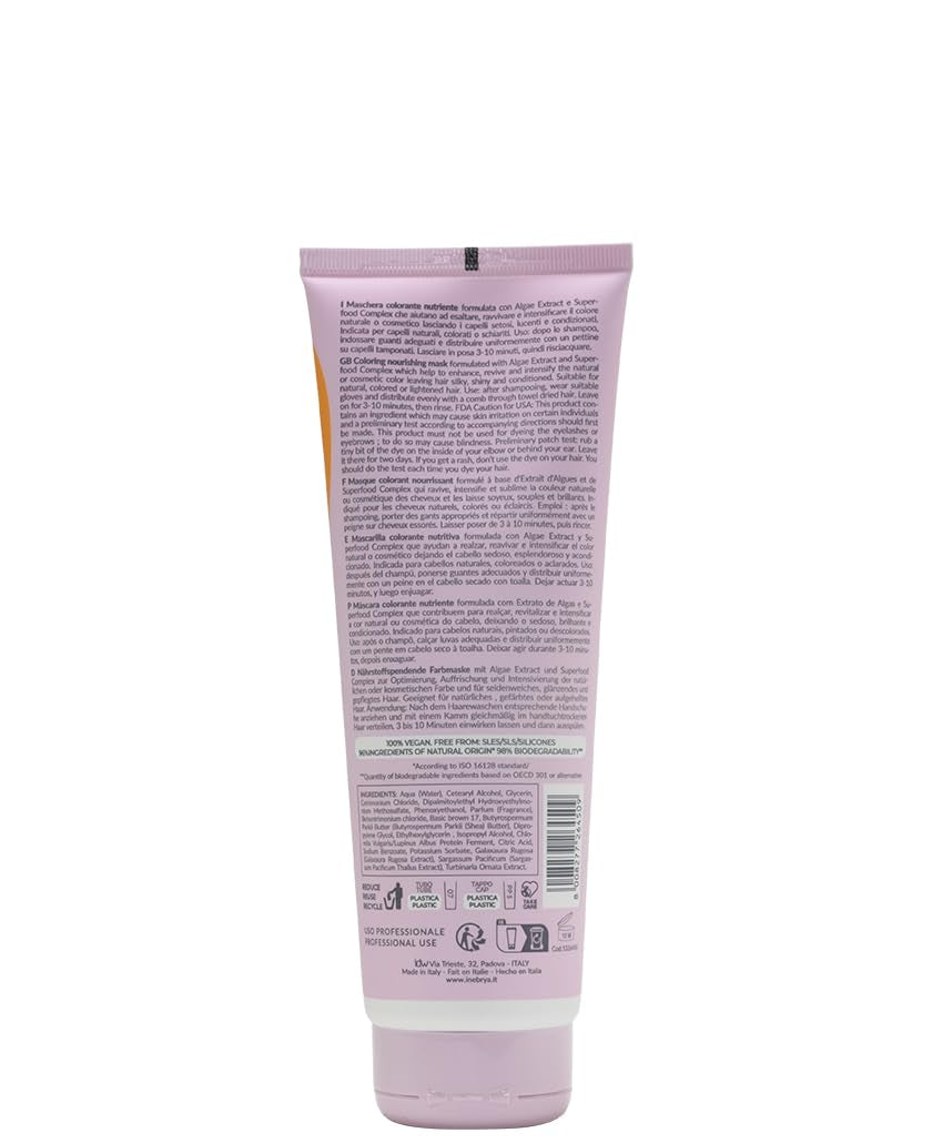 INEBRYA KROMASK barevná maska, vyživující, medová, 250 ml Naty Shop maska na vlasy