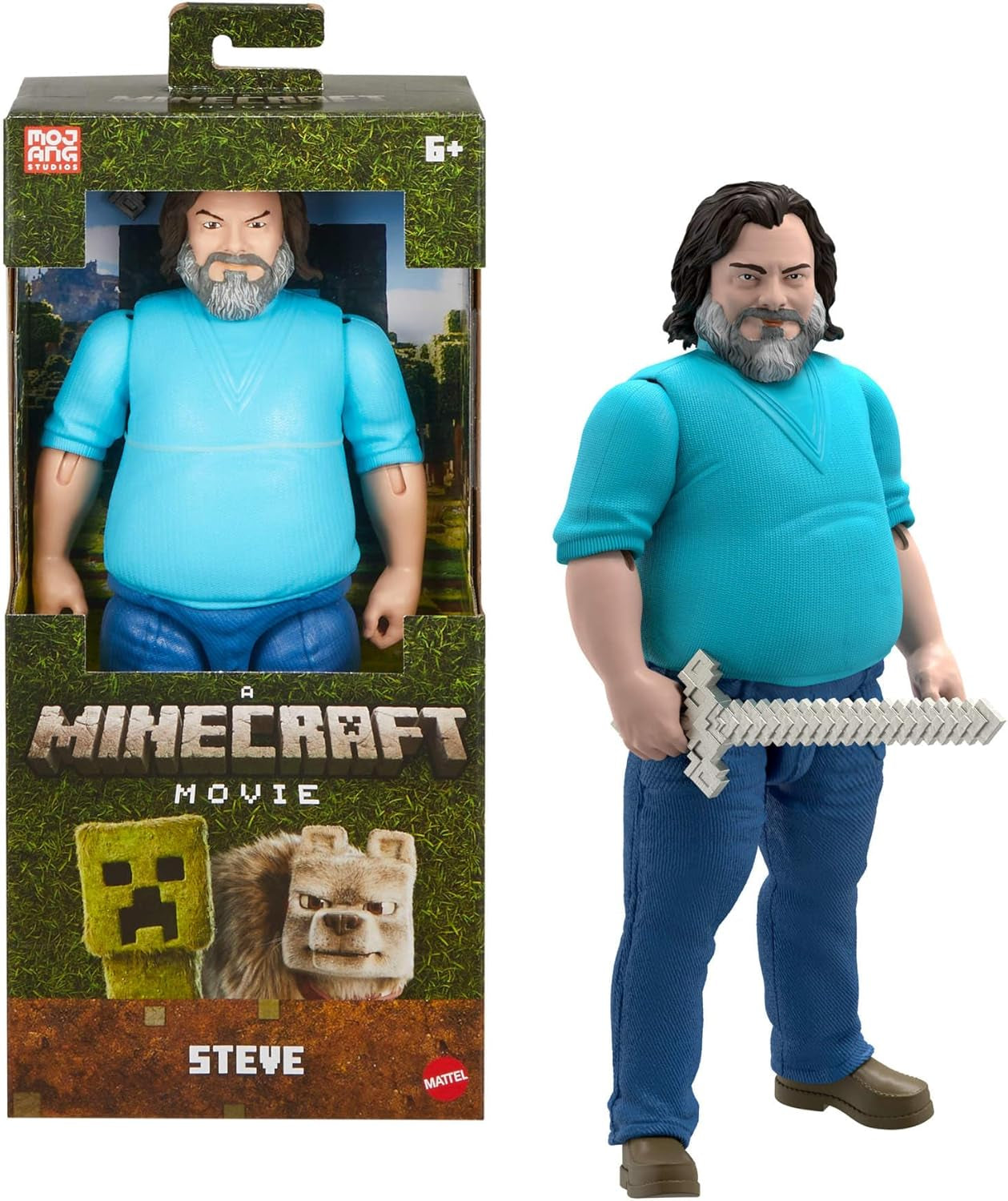 Příběhová sada Mattel Minecraft se 4 akčními figurkami a 3 doplňky Setkání v nadsvětí Sběratelská hračka inspirovaná filmem Minecraft JFR70 Akční figurky Naty Shop Steve