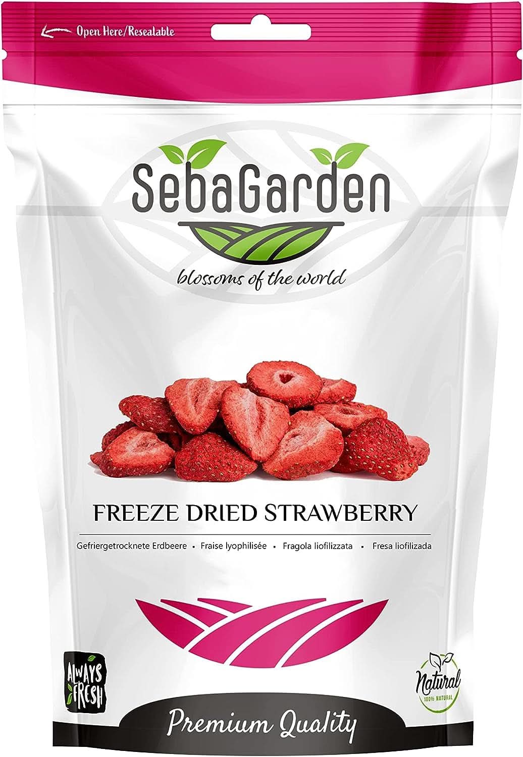 Seba Garden Premium Dehydratované Delicious Středomořské Jahody Bez GMO a Vegan Naty Shop Dehydratované produkty 400 G