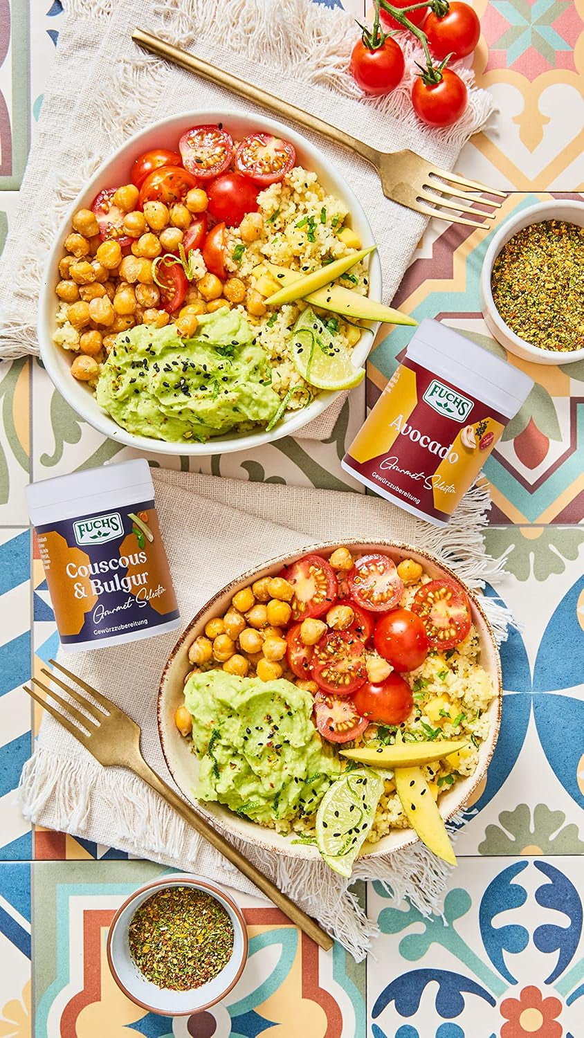 Fuchs Spices Gourmet Selection Blízký východ/Afrika - Kuskus a bulgurová směs koření Plnitelná směs koření na dochucování jídel Bulgur Vegan 55g