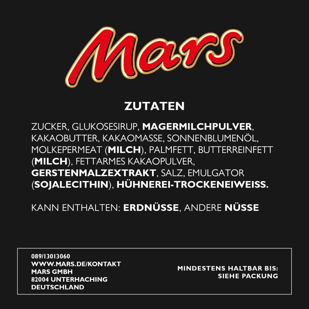 Mars čokoládové tyčinky, karamel, čokoláda, 1 balení po 5 tyčinkách (1 x 225 g)