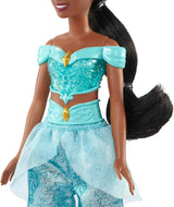Mattel Disney Princess Toy Jasmine Fashion pohyblivá panenka se třpytivým oblečením a doplňky Dárek pro děti inspirovaný filmem Disney HLW12 Naty Shop Dolls