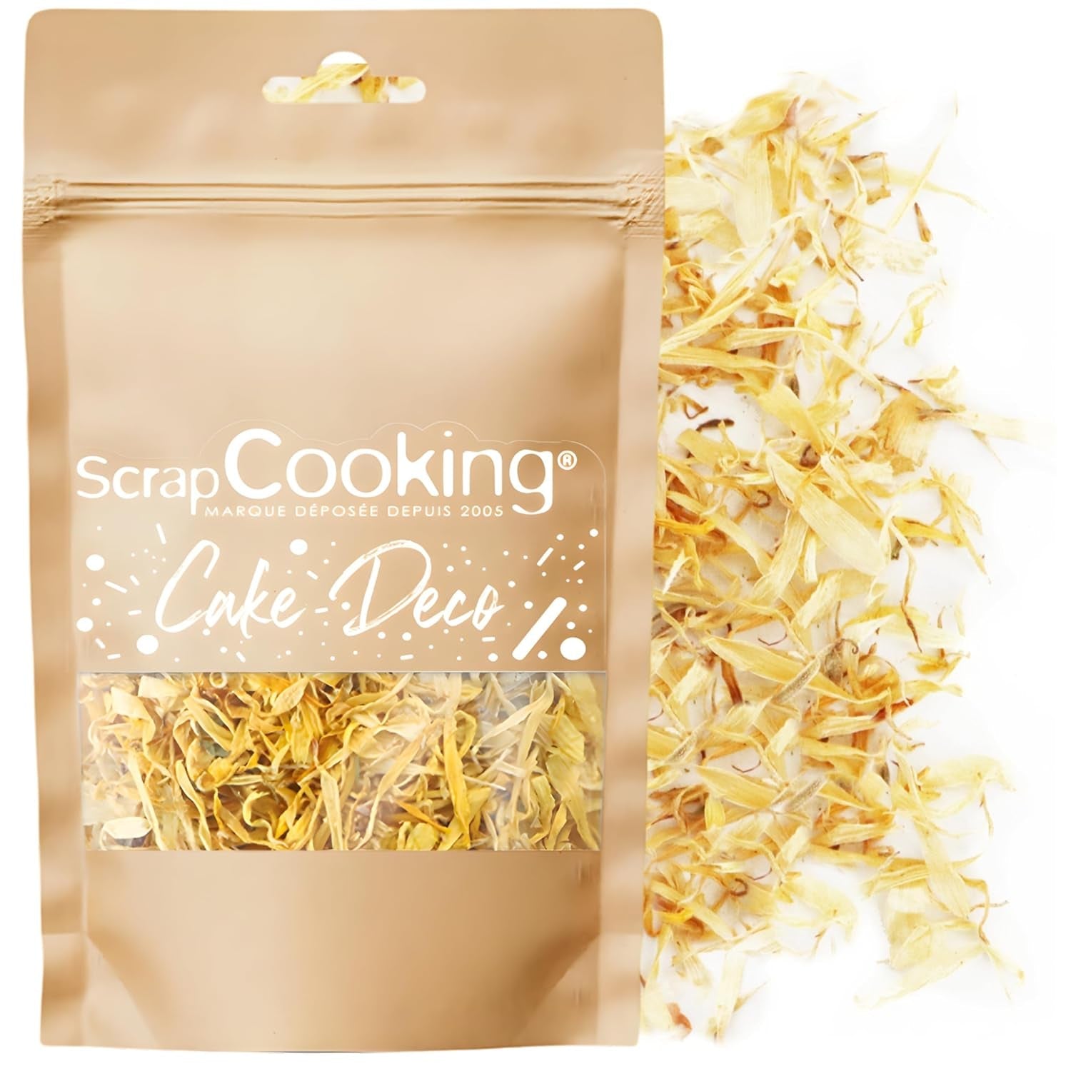 ScrapCooking - Sušené měsíčky 3,5g - Jedlé květiny - Ozdoby na pečení - Na dezerty, dorty, dorty, muffiny - Vánoce, jaro, narozeniny - zlatožlutá - 7471