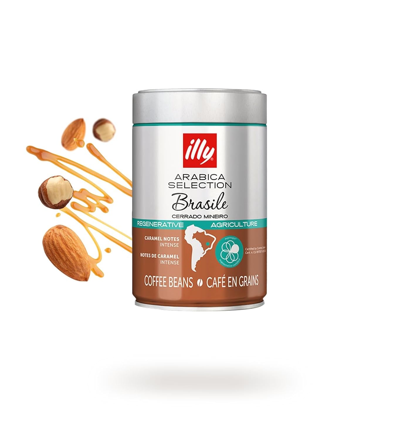 ILLY 6 krabic kávových zrn, každá po 250 gramech, Arabica Selection, Brazílie, certifikát Cerrado Mineiro, Regenagri