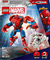 LEGO Marvel Spider-Man Mech vs. Anti-Venom - Superhrdinská hračka se 2 minifigurkami - Akční figurka s pohyblivými pažemi, nohama a prsty - Dárek pro chlapce a dívky Věk 6+ 76308 Stavebnice Besuche den LEGO-Store
