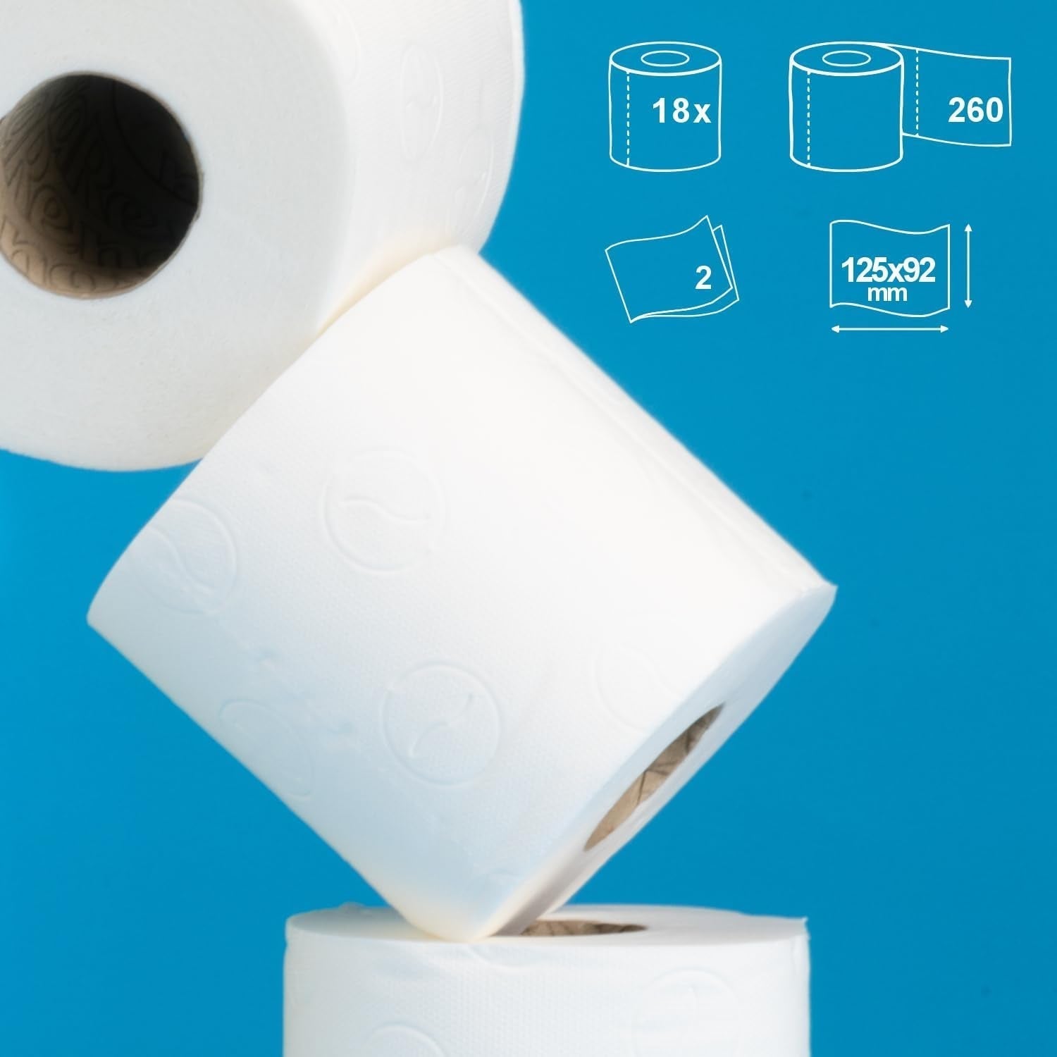 Toaletní papír Renova dvojitý, 18 rolí