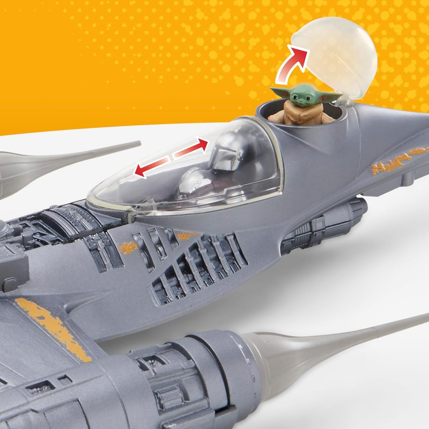Star Wars Epic Hero Series N-1 Starfighter of the Mandalorian, velké akční figurky a vzrušující doplňky pro napínavé manévry, vzrušující dárkové akční figurky Naty Shop