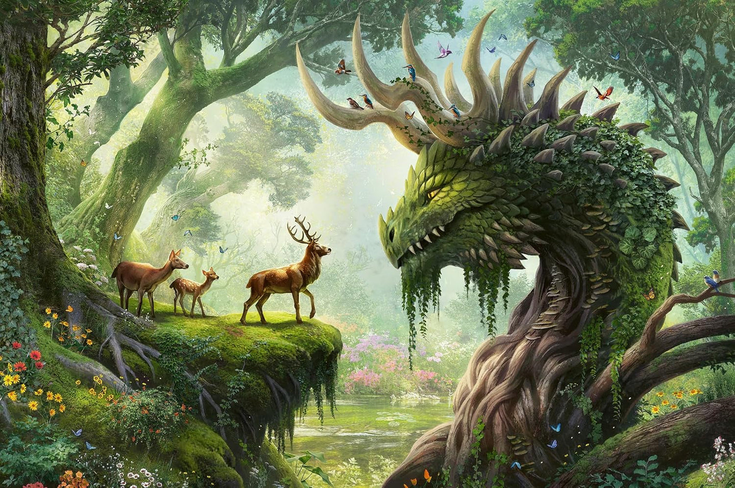 Puzzle Ravensburger 12000808 - Lesní drak se probouzí - 3000dílné puzzle pro dospělé 14+ Puzzle Naty Shop Výchozí název
