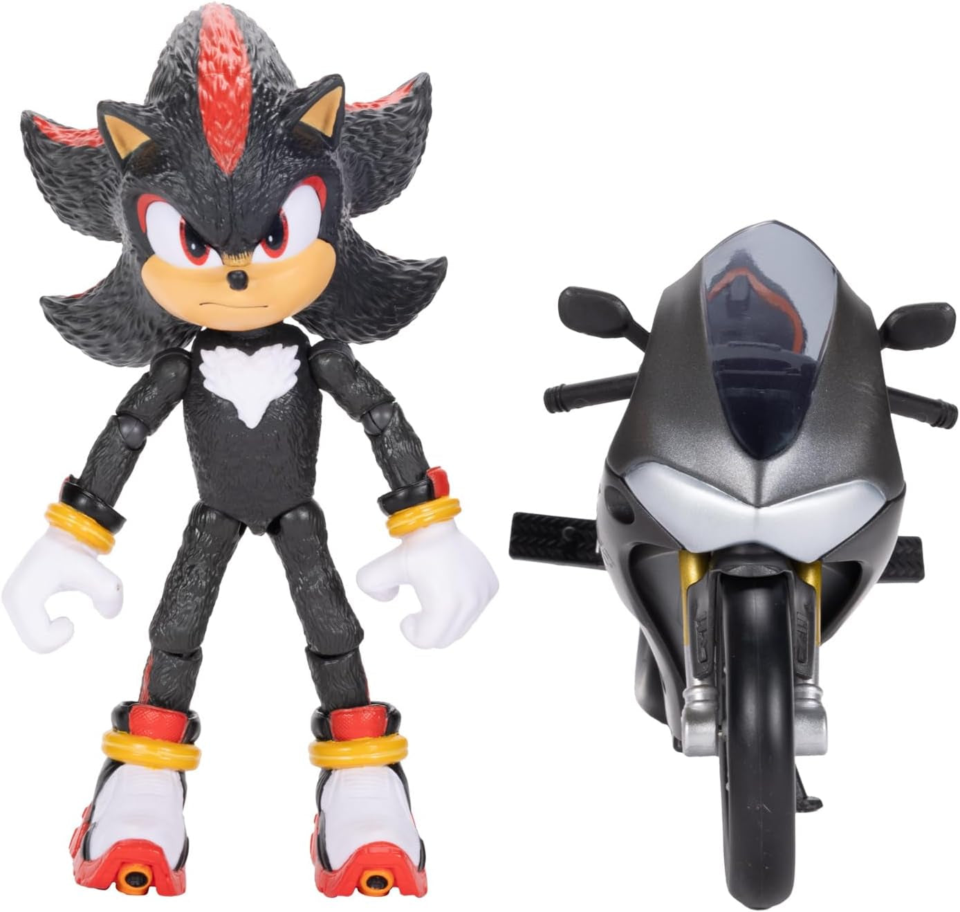 Sonic 3 The Movie Shadow Figure, 15 cm, pohyblivý, včetně Shadow Mobile od Jakks Pacific, Acoustic, Black Akční figurky Naty Shop
