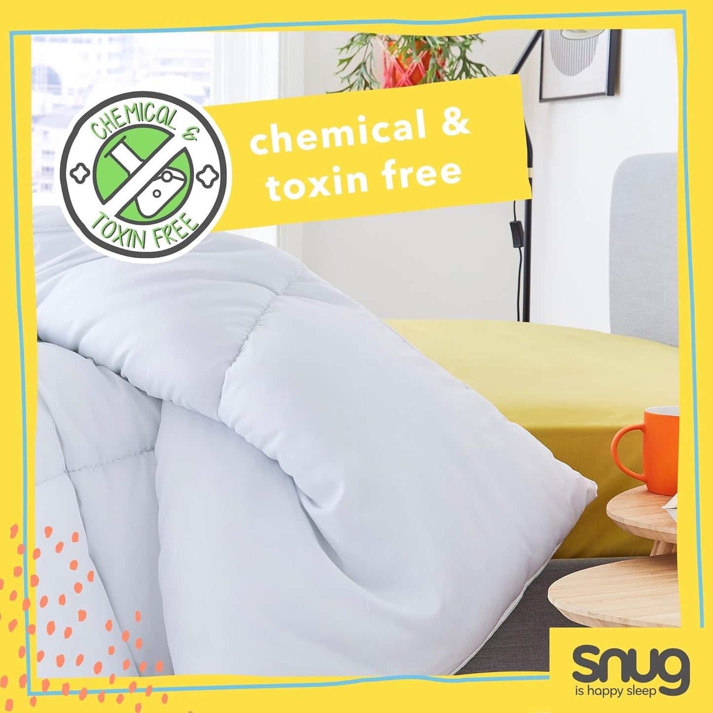 Just Right Snug Duvet, 10,5 tog, duté vlákno, bílá, manželská postel Peřiny a přikrývky Naty Shop