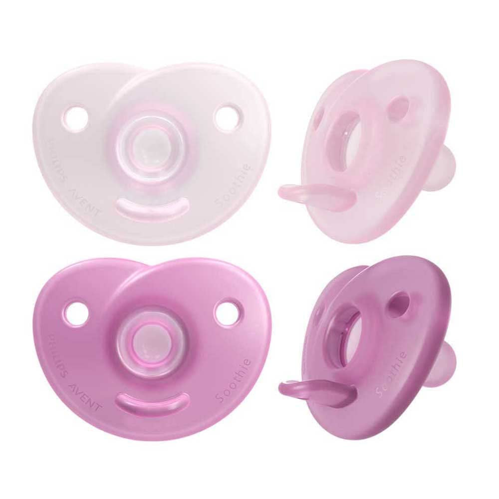 Philips AVENT Soothie - dudlík bez BPA pro děti ve věku 0-6 měsíců, růžový/světle růžový (model SCF099/22)