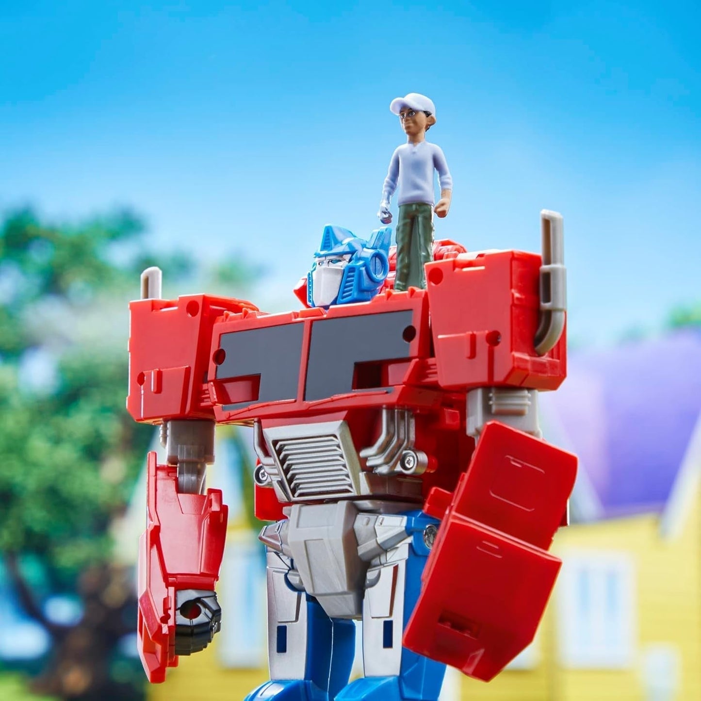 Transformers Earthspark Spin Changer Figurka Optimus Prime (20 cm) s figurkou Robby Malto (5 cm) ze 6 akčních figurek Naty Shop