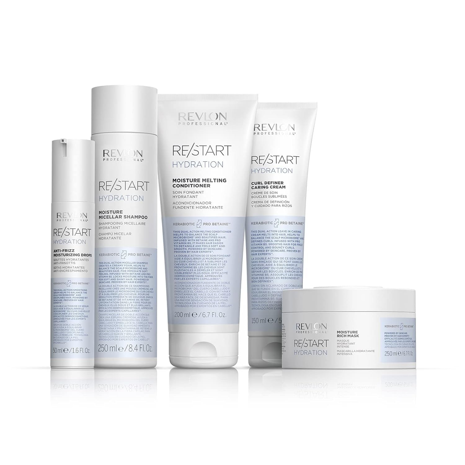 RE/START Hydration Moisture Rich Mask 250ml Hydratační maska na vlasy pro suché vlasy Dlouhotrvající maska s bohatou péčí Regenerační maska na vlasy proti krepatění vlasů Naty Shop Hair Mask