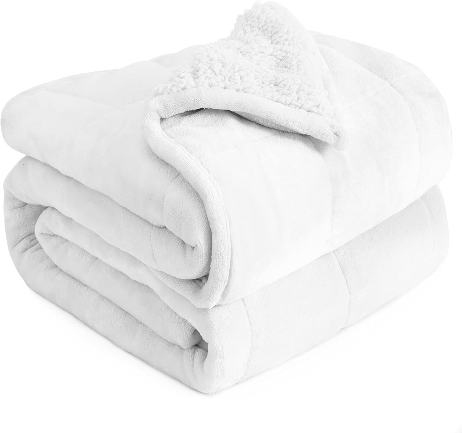 Bavlněná modrá vážená deka 6,8 kg Queen Size Flanelová huňatá Sherpa vážená deka pro dospělé Pohodlné vážené deky pro uklidnění a relaxaci Těžké přikrývky 152,4 X 203,2 Naty Shop Deky a deky Sněhurka 48 X 72 15 Lb