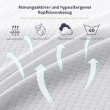 EGO HOME Polštář Paměťová pěna Měkký Ergonomický Polštář na Záda Spáč Polštář na podporu krku S prodyšným a pratelným potahem, Certifikace Oeko-Tex, Polštář na krk 75X35Cm Perne standard Naty Shop