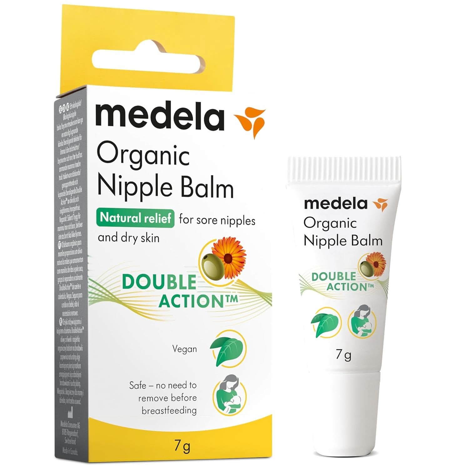 Medela Bio-Brustwarzenbalsm – Beruhigend Und Pflegend Für Stillende Mütter – Hergestellt Aus Naturichen, Sicheren Inhaltsstoffen – Linderung Bei Beanspruchten Brustwarzen – Postpartum Essentials 40 G Příslušenství Jídlo a kojení Baby Naty Creme Bio Brust7G
