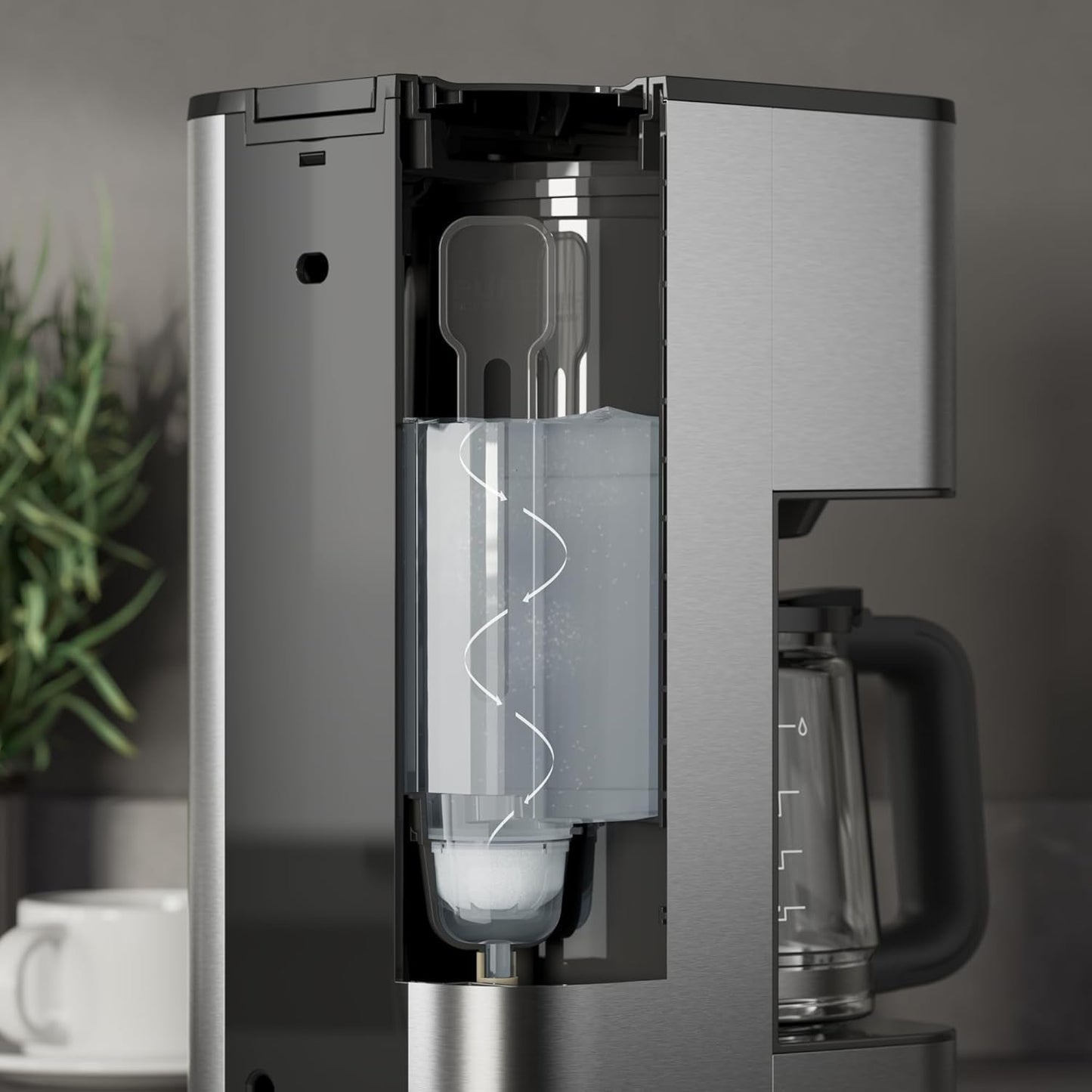 Espresso AEG Deli 5, 1,5 l, programovatelný časovač, funkce udržování teploty, bezpečnostní zastavení, ukazatel hladiny vody, optimální dávkování, funkce proti odkapávání, nerez, CM5-1-6ST