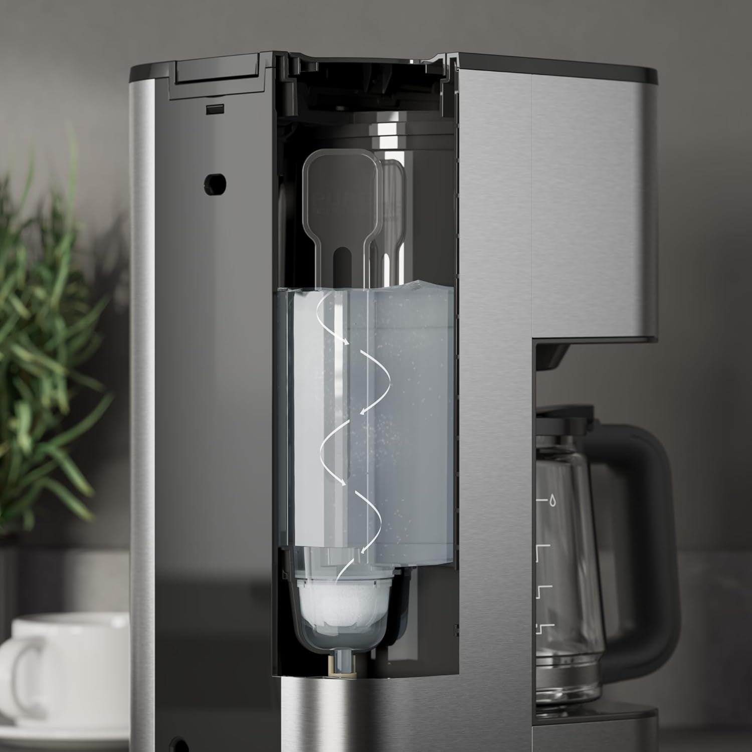 Espresso AEG Deli 5, 1,5 l, programovatelný časovač, funkce udržování teploty, bezpečnostní zastavení, ukazatel hladiny vody, optimální dávkování, funkce proti odkapávání, nerez, CM5-1-6ST