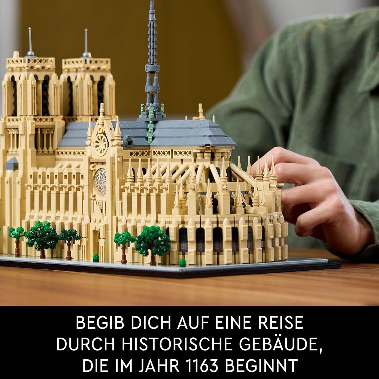 LEGO Architecture Notre-Dame De Paris, Sběratelství pro dospělé, Suvenýr Francie, Dárek pro ženy, muže, světoběžníky a všechny nadšence historie, Architektonický model 21061 Stavebnice Besuche den LEGO-Store
