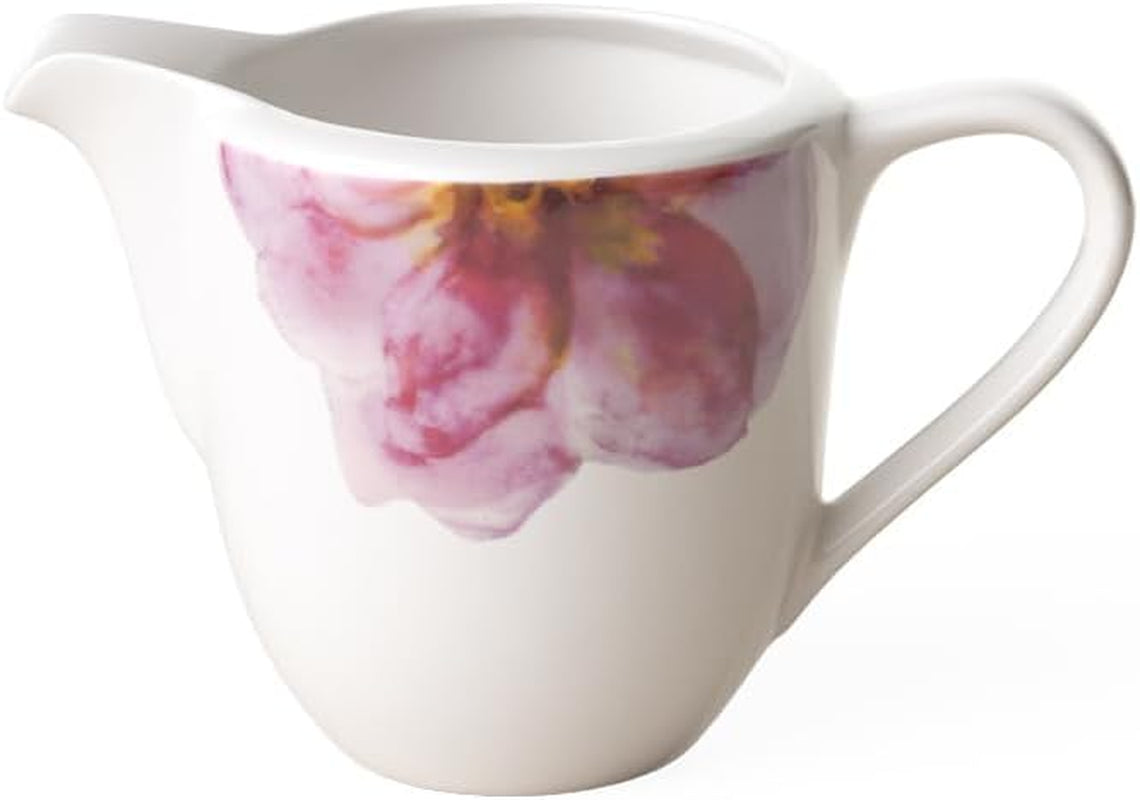 Villeroy & Boch - Hrnek na mléko z růžové zahrady, 280 ml, prémiový porcelán, bílá/růžová
