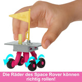 Panenka Barbie k 65. narozeninám a 10 doplňků, sada astronautů panenky bruneta, rover na kolečkách, vesmírná přilba s měnícím se hledím a další, HRG45