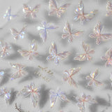 JMEOWIO 3D Nálepka na nehty Schmetterling Nálepka na nehty Selbstklebend Nagelaufkleber 5D Stereoskopická dekorace Nageldesign Zubehör 1 Blatt