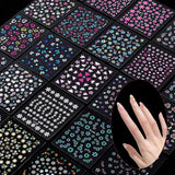 3D Nálepka na nehty 30 Blatt Nálepka na nehty Selbtklebend Blumen Blumenherzform Nálepka na nehty Nageldesign Nageldesign Zubehör Nagelaufkleber Für DIY Dekorationen, Maniküre, Handyhüllen