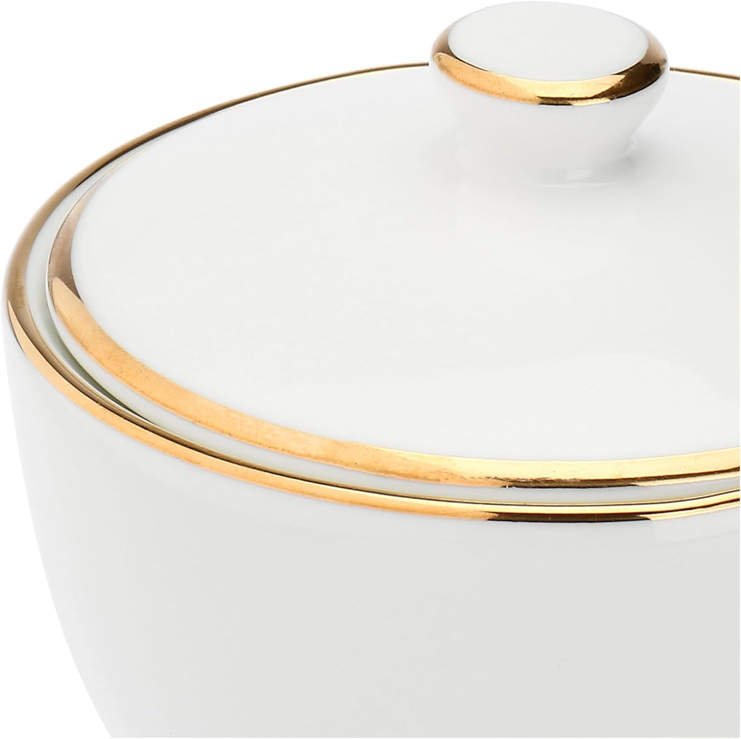 - Zuckerdose aus Porzellan, Durchmesser 10 cm, Höhe 7,3 cm, Kollektion Majestà