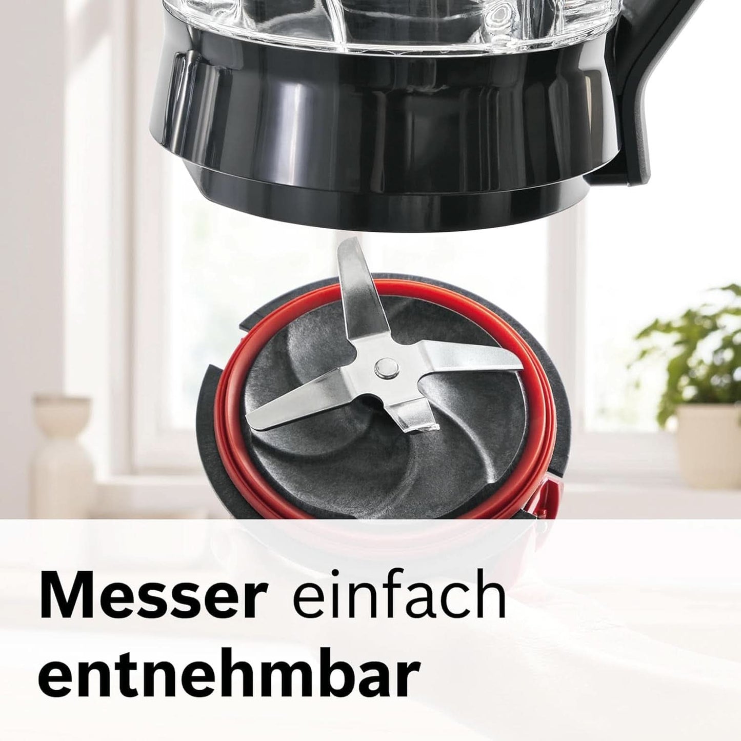 Bosch Standmixer Vitapower Serie 4 MMB6172SN, Verbesserte Version, 10 Jahre Motorgarantie, Edelstahl-Klingen, 1,5L Glasbehälter, Spülmaschinenfeste Teile, 30 000 U/Min, 1200 W, Silver Kitchen Naty Shop