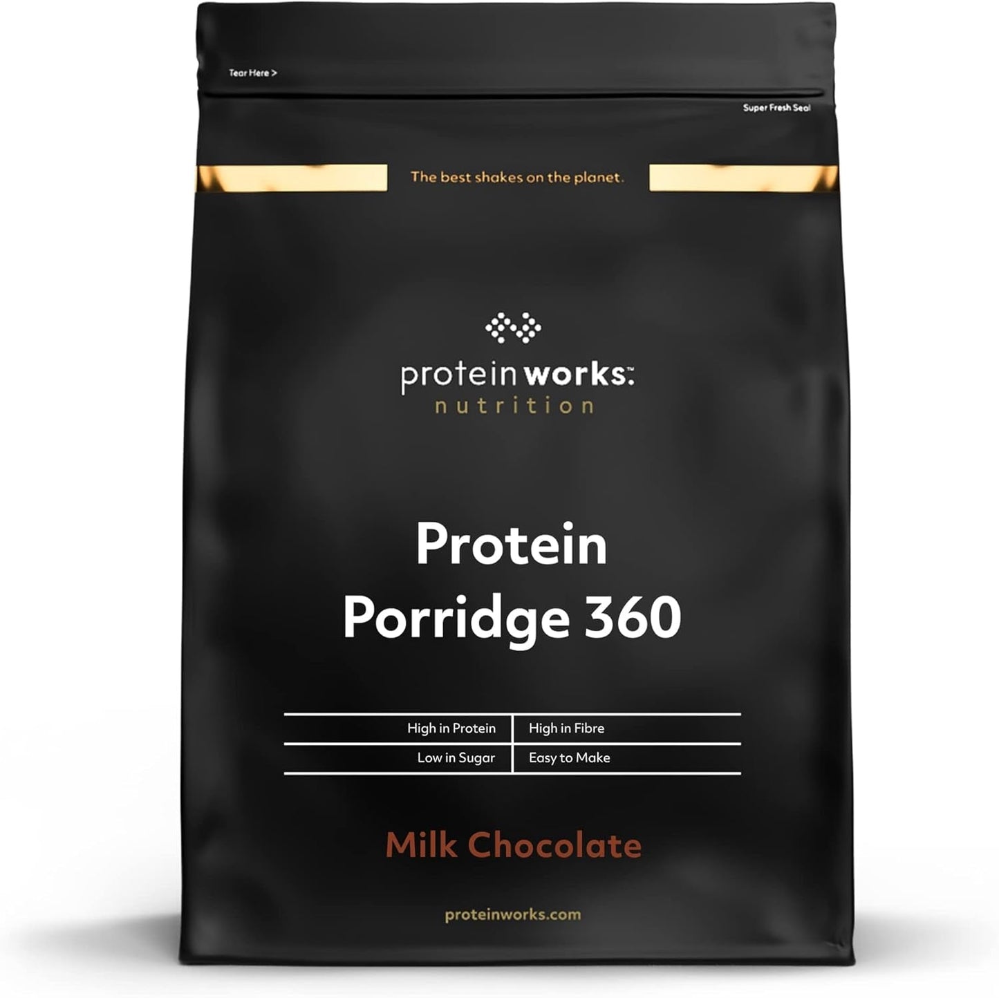 Protein Works - Proteinová kaše 360 ​​​​| Mýtus Další vitamíny a minerály | Proteinreiches Frühstück | Kalorienarme Haferflocken | 6 porcí | Mléčná čokoláda 500G Cereal Naty Shop Výchozí název