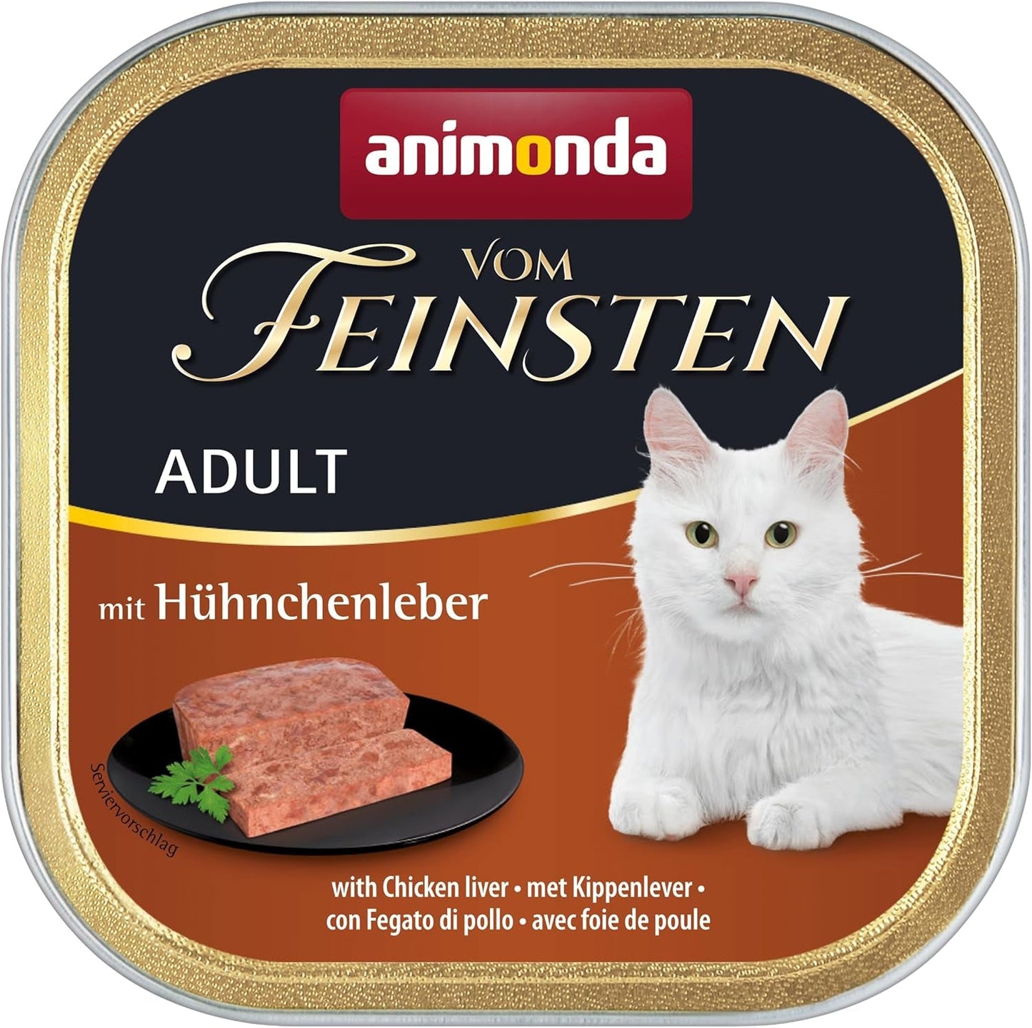 animonda Vom Feinsten Mokré krmivo pro dospělé kočky, odrůda kuře, 6 x 100 g