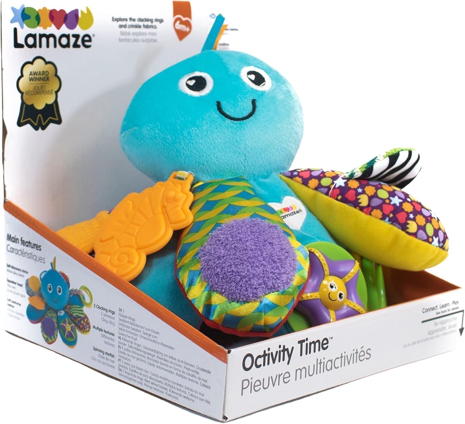 LAMAZE Octivity Time Baby Senzorická hračka, Soft Baby Play and Discovery, Chobotnice Batole Vhodné od 6 měsíců, Kluci a Holky nad 1 rok Hračky pro miminka Naty Shop