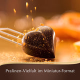 Čokoláda - Mini pralinky z tmavé čokolády | 90 g | Krabice s 18 pralinkami, každá v 6 lahodných sortimentech | Čokoládový dárek | Čokoládový dárek (balení 4 ks)