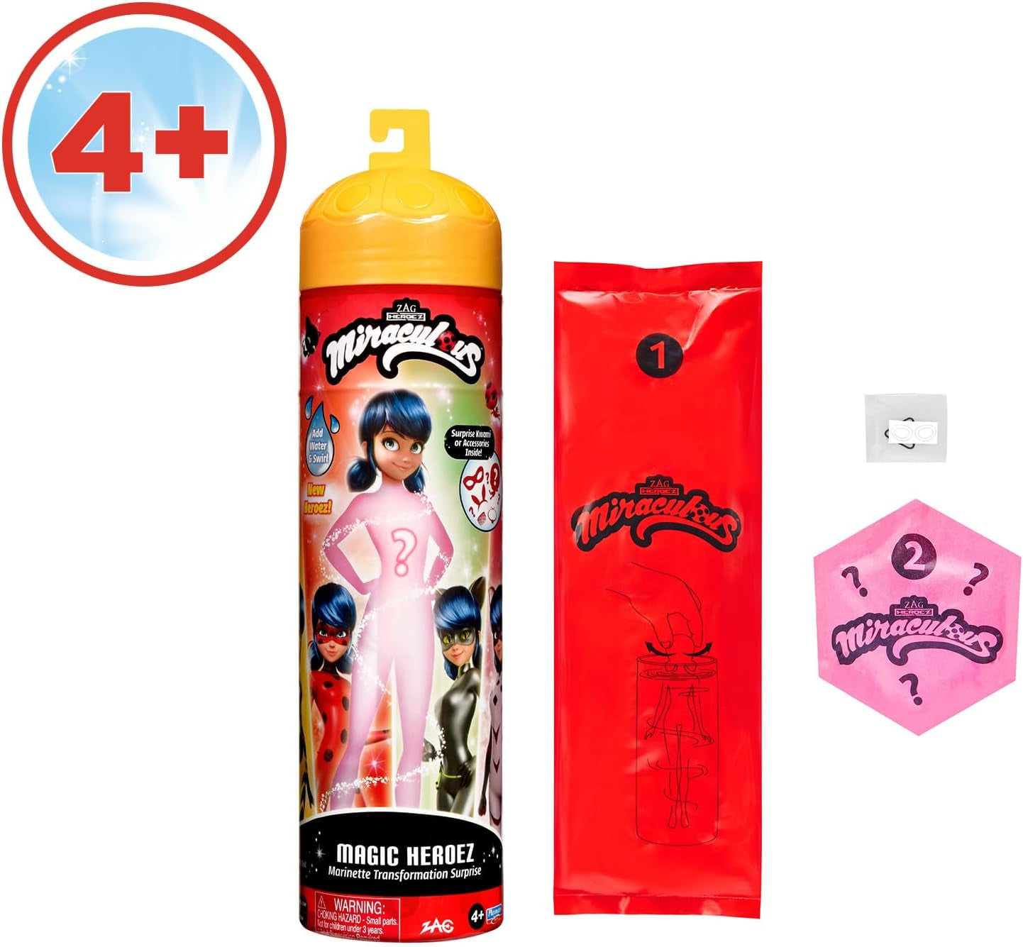 Bandai - Miraculous Ladybug - Panenka Marinette Color Change Surprise - Miraculous Jointed Doll, 26 cm + 3 překvapení - Náhodný model - P50390 Dolls Naty Shop