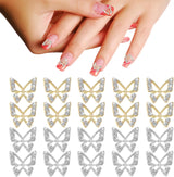 20ks Glitter Butterfly Nail Charms, Nail Art Kamínky, Nail Stones, Butterfly Nail Art, Kamínky, Valentýnské přívěsky na nehty, DIY dekorace na pouzdro na mobilní telefon