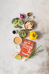 Fettuccine Konjac Noodles Bio Shirataki Diet-Food - 300 g, nízkosacharidové, bez cukru, keto, veganské, nízkokalorické, bez lepku a bez vajec, vyrobené z konjacové mouky