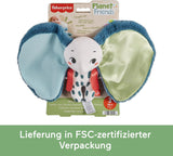 Fisher-Price Giant Ear Elephant – Rozkošná měkká plyšová hračka s extra velkýma ušima, vyrobená z 90 % recyklovaného plastu a FSC certifikovaným obalem, pro děti od 3 měsíců, HKD63 Bebe Toys Naty Shop