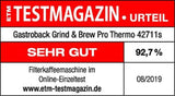 Termální espresso kávovar GASTROBACK Grind & Brew Pro, stříbrná, černá