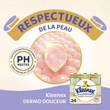 KLEENEX Dermo Douceur 4230420 Toaletní papír, 24 rolí (4 X 6 rolí) bílý, 24 Unité (šarže 6)