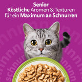 Whiskas Senior 7+ mokré krmivo Smíšený výběr v omáčce, 48 sáčků, 12x85g (balení po 4 ks) – vysoce kvalitní mokré krmivo pro kočky od 7 let