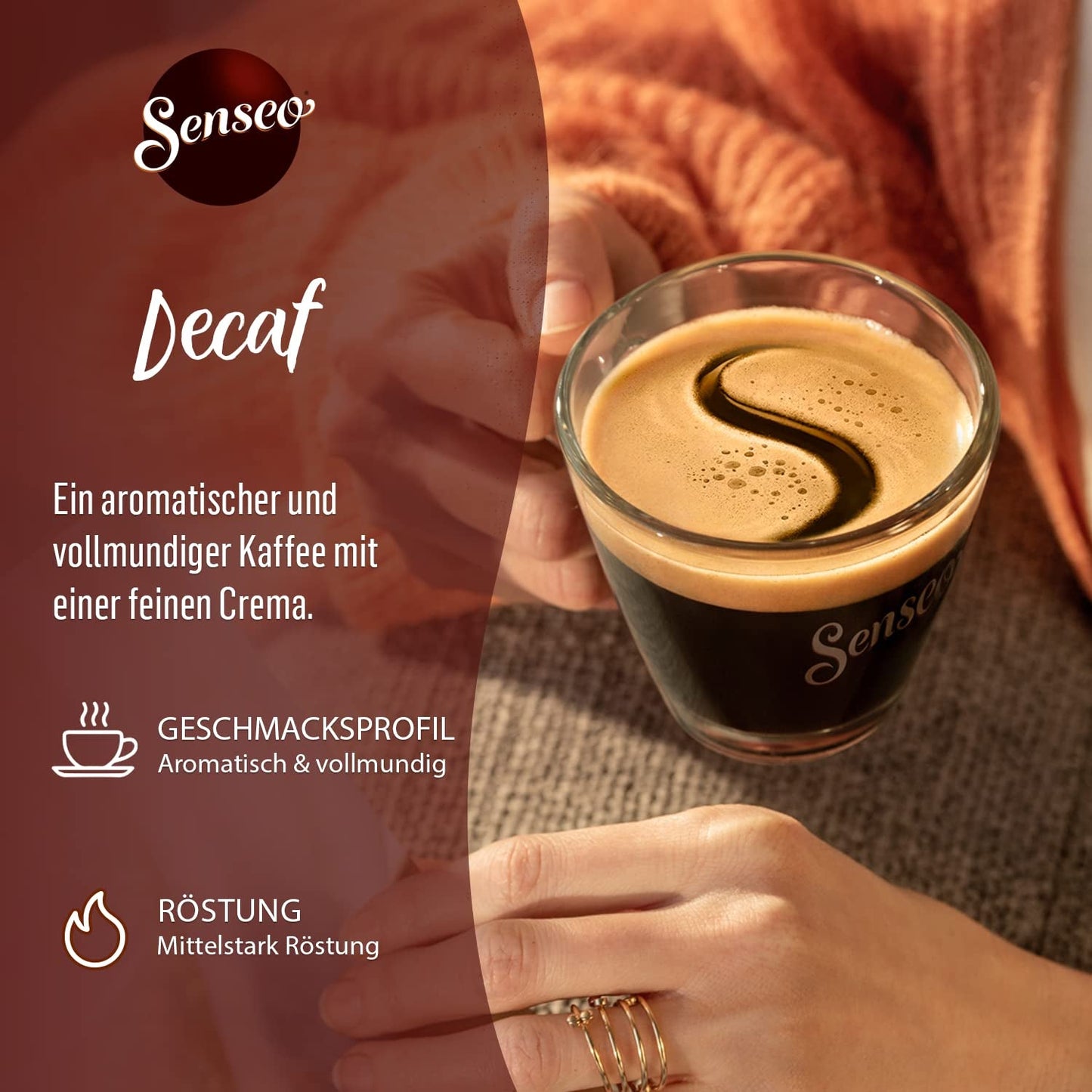 Senseo Pads Decaf Entkoffeiniert, 5 x 16 Getränke, 80 kaffeepadů