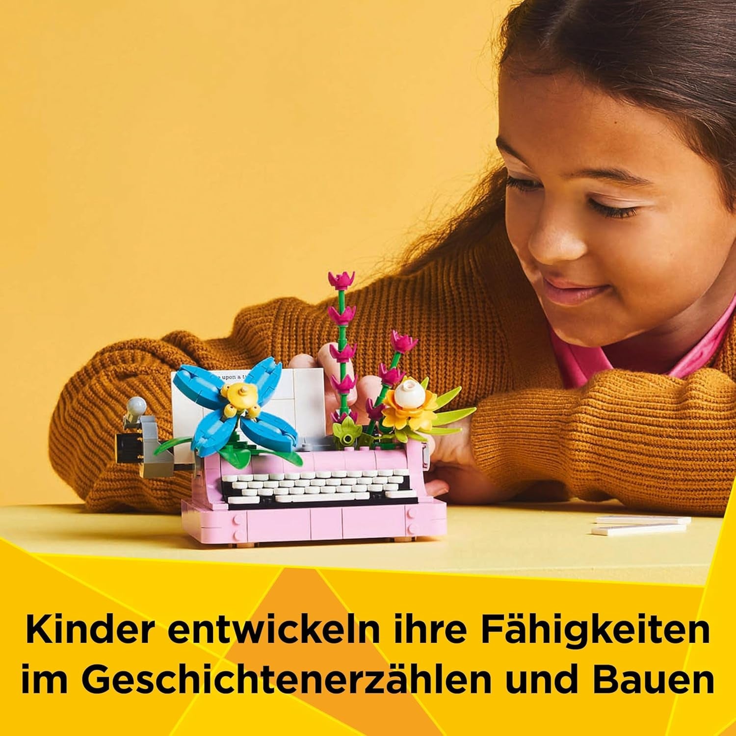 LEGO Creator 3v1 psací stroj s květinami - přeměnitelná hračka na model Keytar nebo na květináč se zápisníkem a perem - stavebnice - dárek pro dívky a kluky od 8 let 31169 Stavebnice Besuche den LEGO-Store