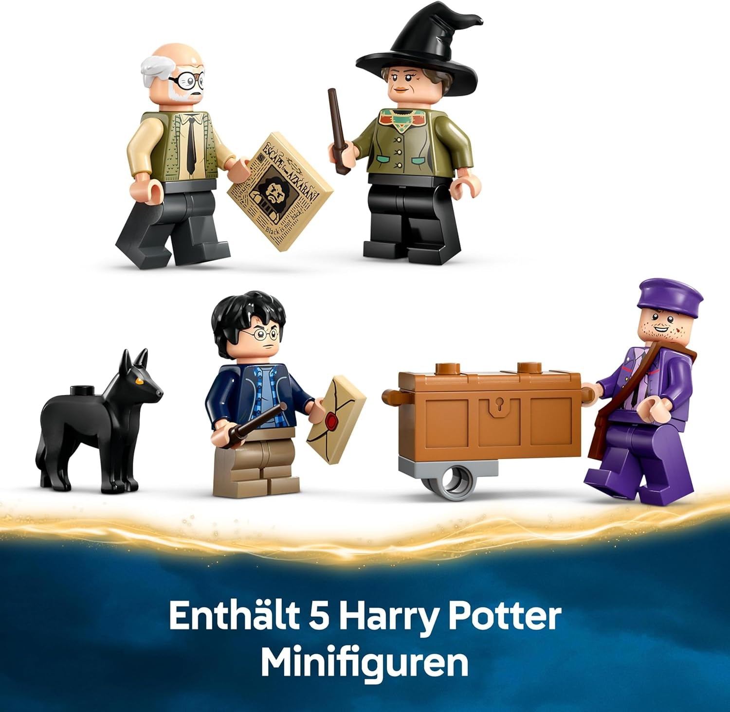 LEGO Harry Potter Adventures with the Traveling Knight Stavebnice 5 minifigurek včetně Ernieho Pranga, Stana Shunpikea a šlapací autobus Hračka pro fanoušky kouzelnického světa Chlapci a dívky 8 let 76446 Stavebnice Beuche den LEGO-Store