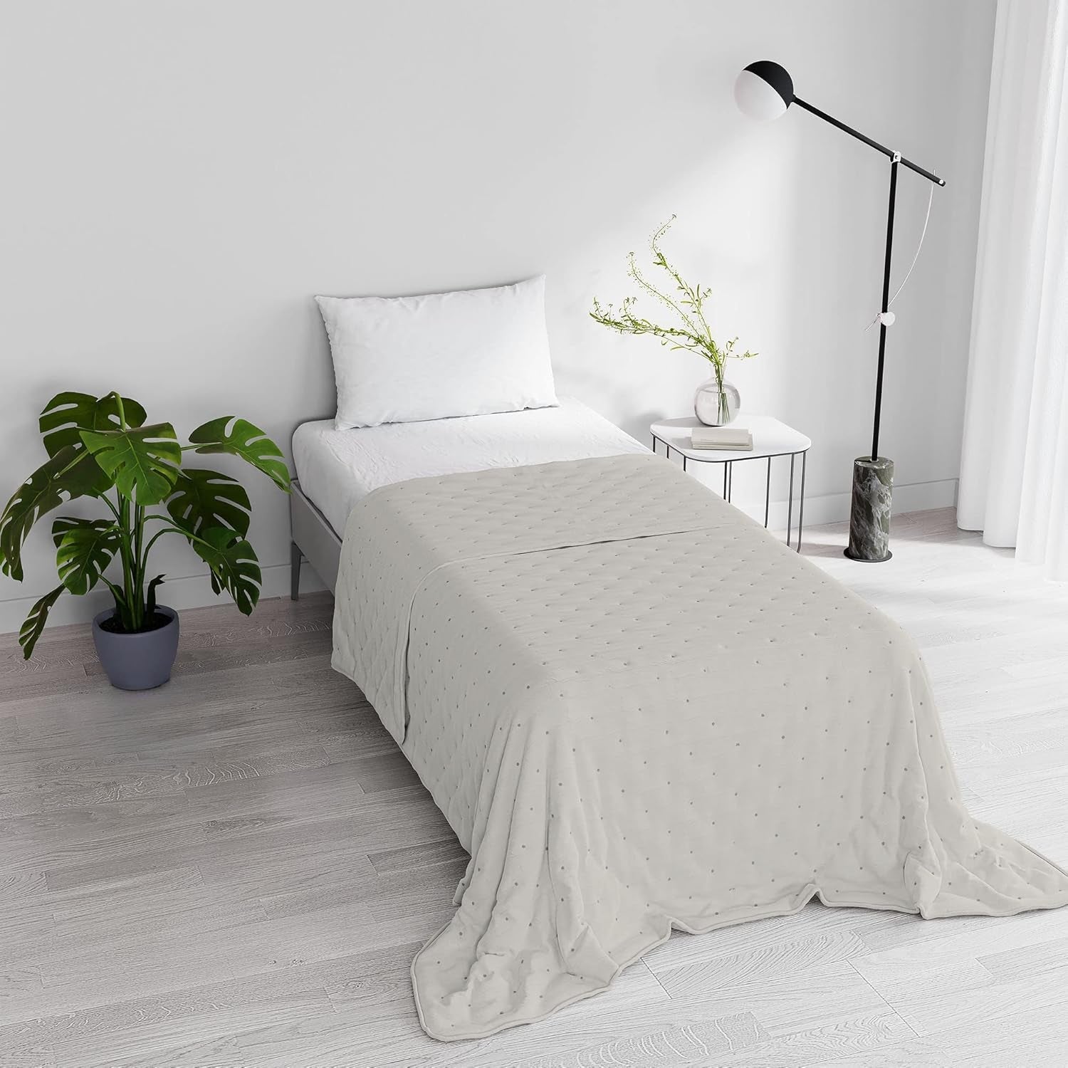 Elegantní letní přikrývka, prošívaná, zelená, 170 X 250 cm Přikrývky a přikrývky Naty Shop Béžová 170X250Cm